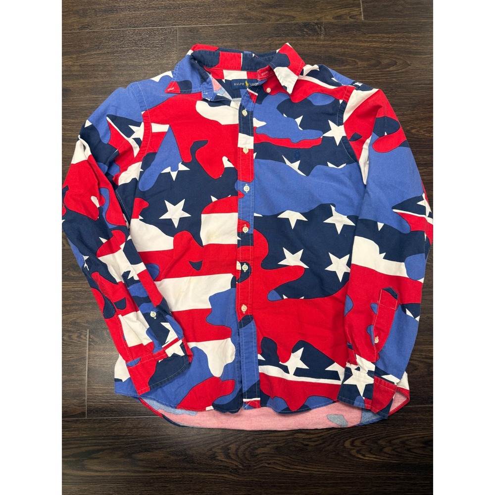 Polo Ralph Lauren Patriotic Camo Flag Long-Sleeve Shirt